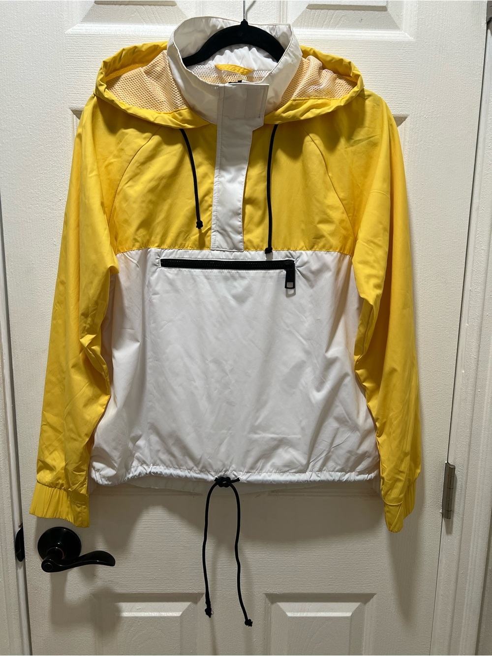 ✨Hollister Colorblock Half-Zip Anorak Windbreaker Jacket - Size M Yellow/White